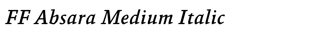 FF Absara Medium Italic